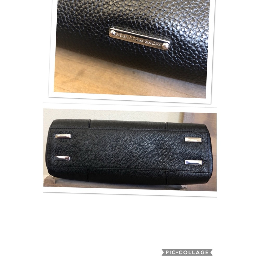 Rebecca Minkoff Saffiano Leather Amorous Shoulder Hand Bag Black - Picture 8 of 8